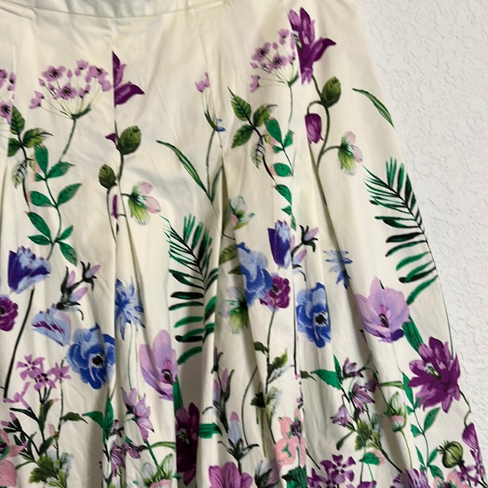 Talbots women’s 10 boho floral print flare mini skirt Office Fairycore Brunch - Picture 9 of 13